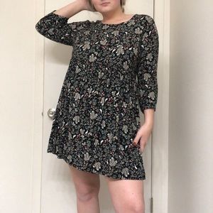 Black Bunny and Floral Dress